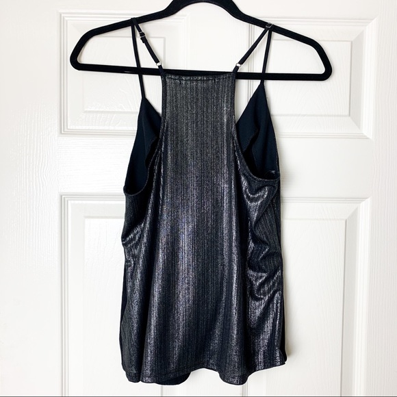 Harlow & Graham black metallic wrap drape cami S - Picture 5 of 5